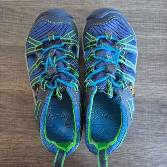 Teva Manatee Water Sandals Blue Size Kid's 1 Bungee Lace Closed Toe Outdoor Hike - Picture 5 of 9